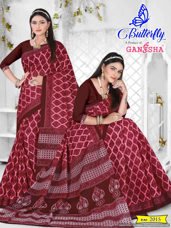 Butterfly Vol 2 By Ganesha Daily Wear Cotton Printed Saree Wholesale Market In Surat